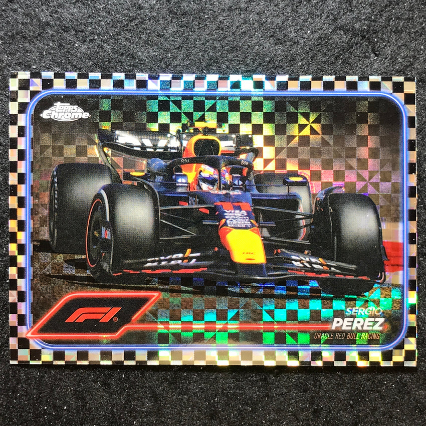 2024 Topps Chrome Formula 1 SERGIO PEREZ Base Checker Flag #74
