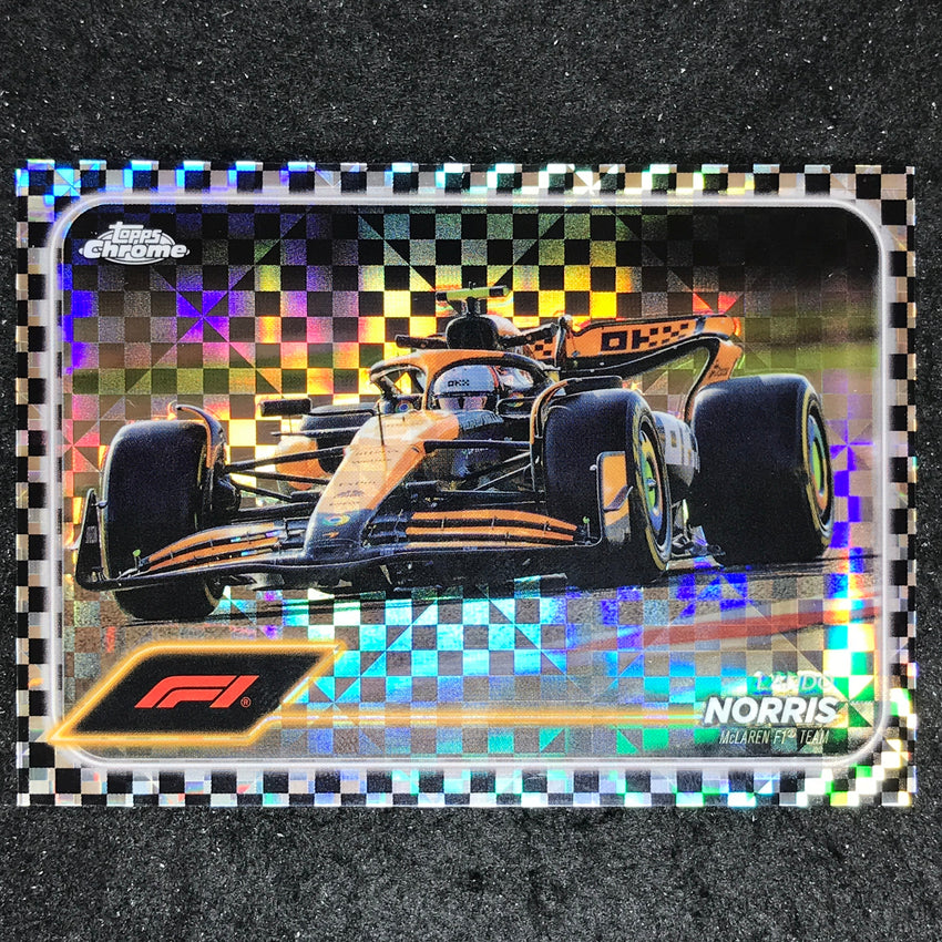 2024 Topps Chrome Formula 1 LANDO NORRIS Base Checker Flag #79