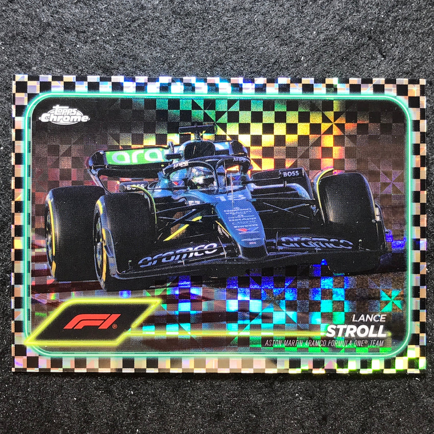 2024 Topps Chrome Formula 1 LANCE STROLL Base Checker Flag #84