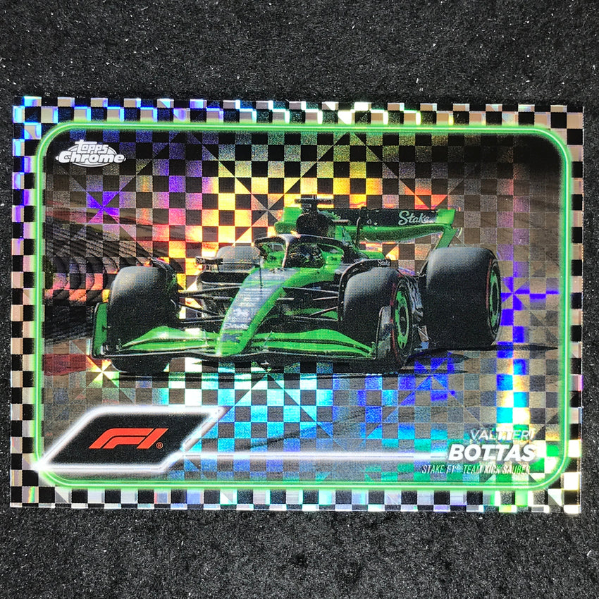 2024 Topps Chrome Formula 1 VALTTERI BOTTAS Base Checker Flag #85