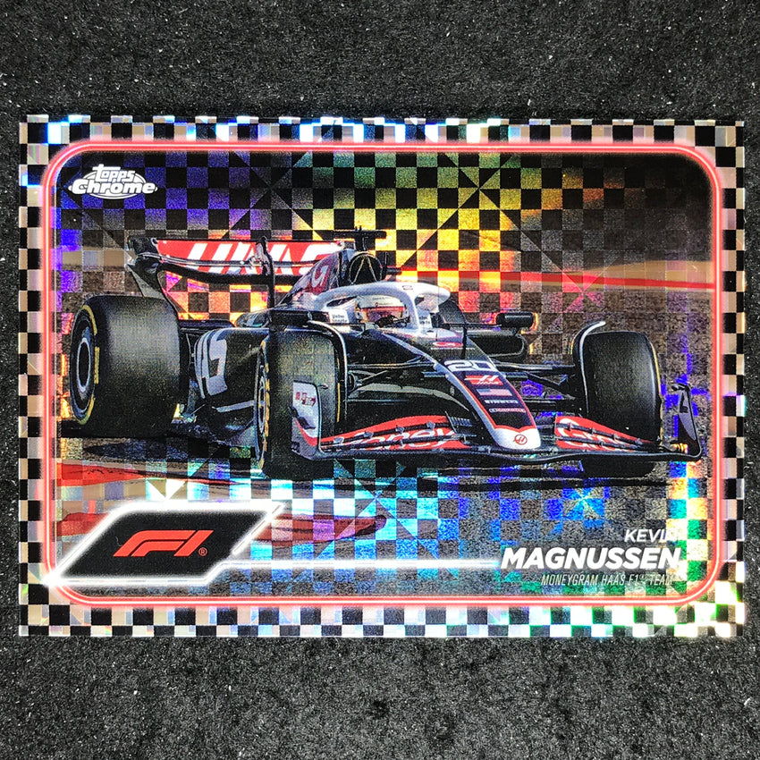 2024 Topps Chrome Formula 1 KEVIN MAGNUSSEN Base Checker Flag #88