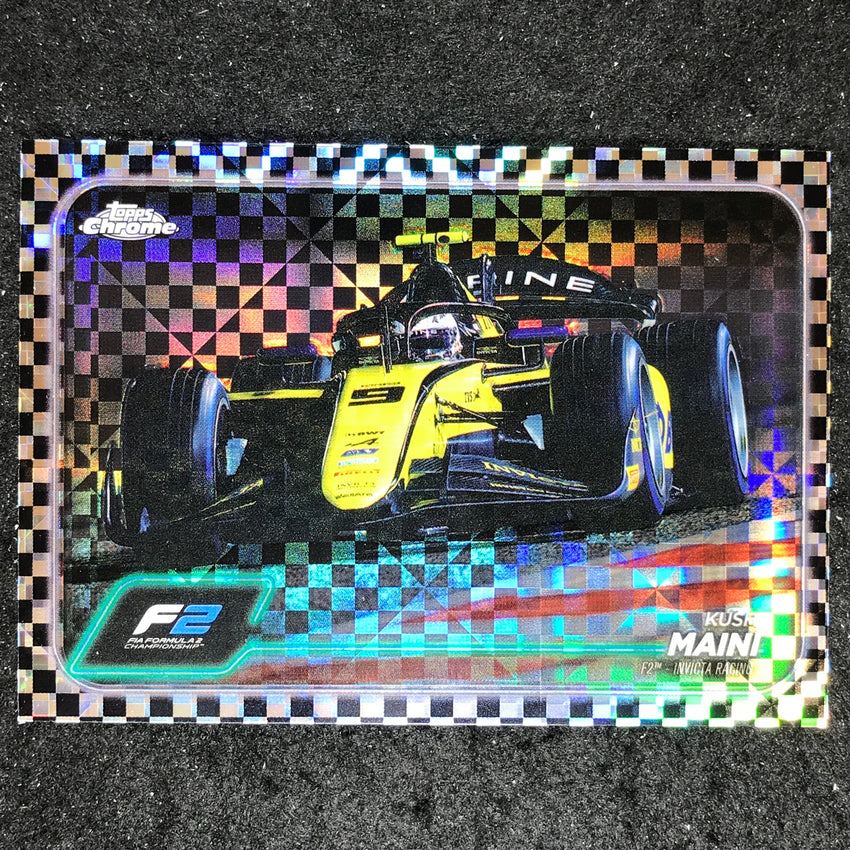 2024 Topps Chrome Formula 1 KUSH MAINI Base Checker Flag #99