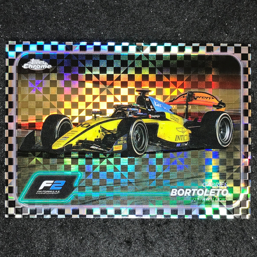 2024 Topps Chrome Formula 1 GABRIEL BORTOLETO Base Checker Flag #100 ...
