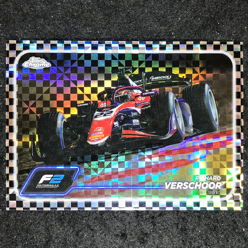2024 Topps Chrome Formula 1 RICHARD VERSCHOOR Base Checker Flag #109