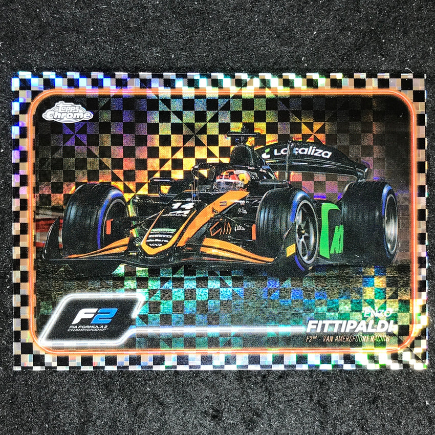 2024 Topps Chrome Formula 1 ENZO FITTIPALDI Base Checker Flag #111