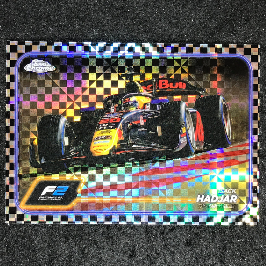 2024 Topps Chrome Formula 1 ISACK HADJAR Base Checker Flag #113