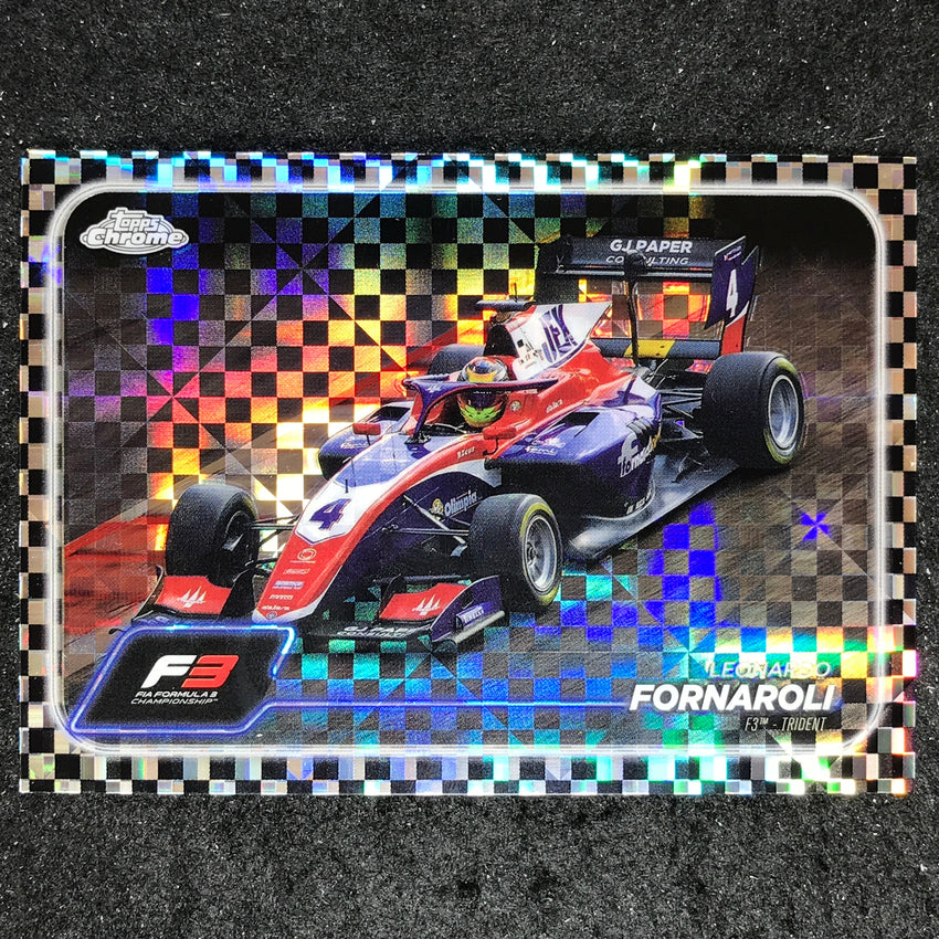 2024 Topps Chrome Formula 1 LEONARDO FORNAROLI Base Checker Flag #118
