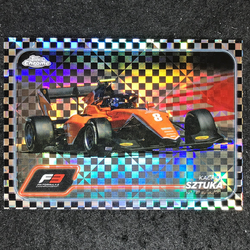 2024 Topps Chrome Formula 1 KACPER SZTUKA Base Checker Flag #122
