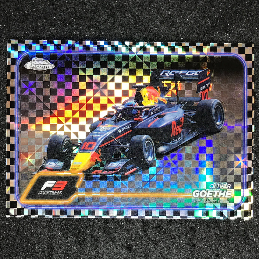 2024 Topps Chrome Formula 1 OLIVER GOETHE Base Checker Flag #124