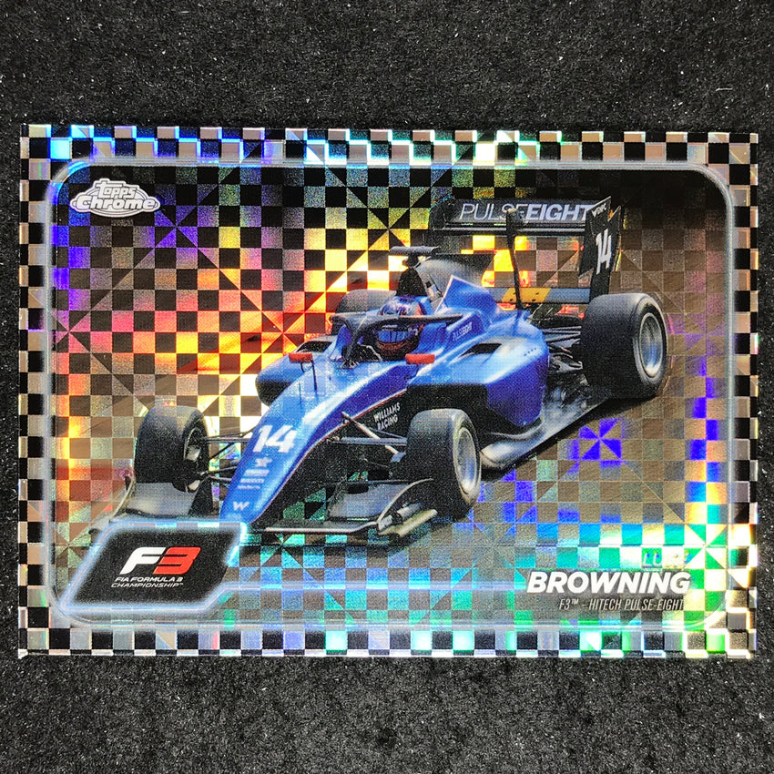 2024 Topps Chrome Formula 1 LUKE BROWNING Base Checker Flag #127