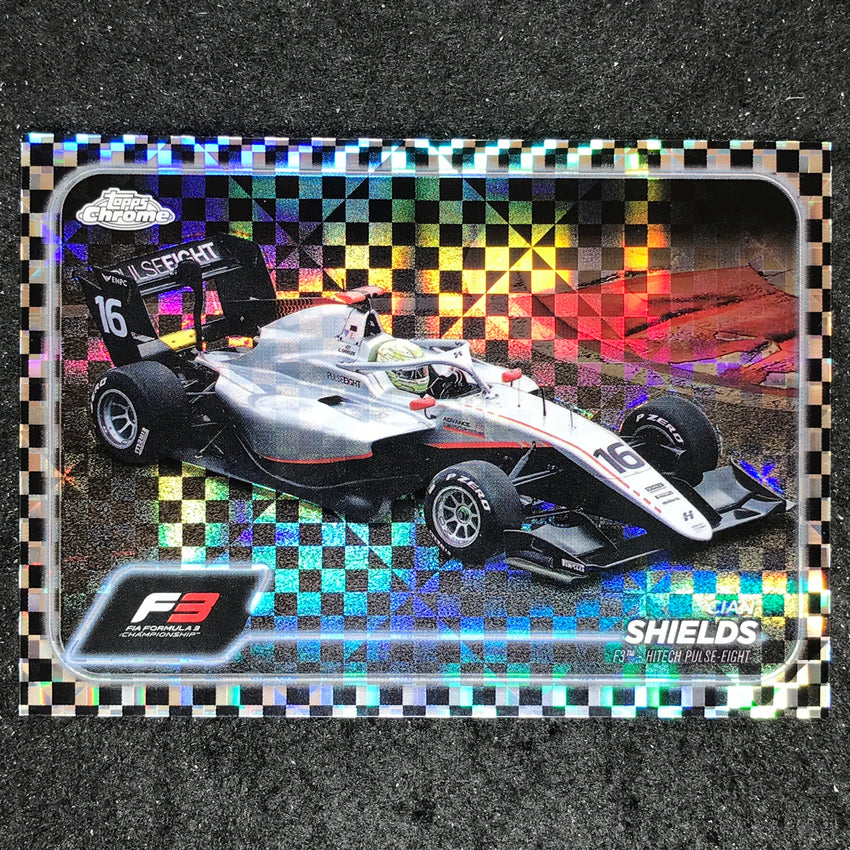 2024 Topps Chrome Formula 1 CIAN SHIELDS Base Checker Flag #129