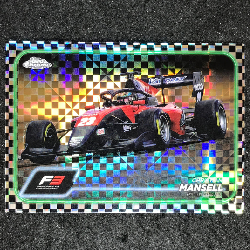 2024 Topps Chrome Formula 1 CHRISTIAN MANSELL Base Checker Flag #136