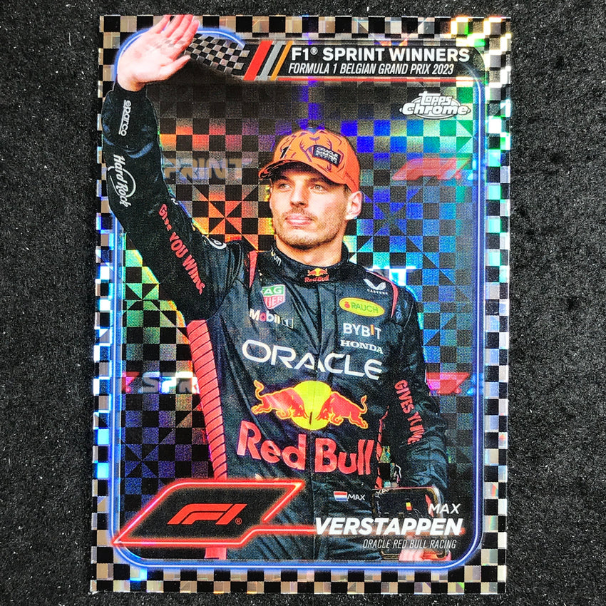 2024 Topps Chrome Formula 1 MAX VERSTAPPEN Base Checker Flag #150