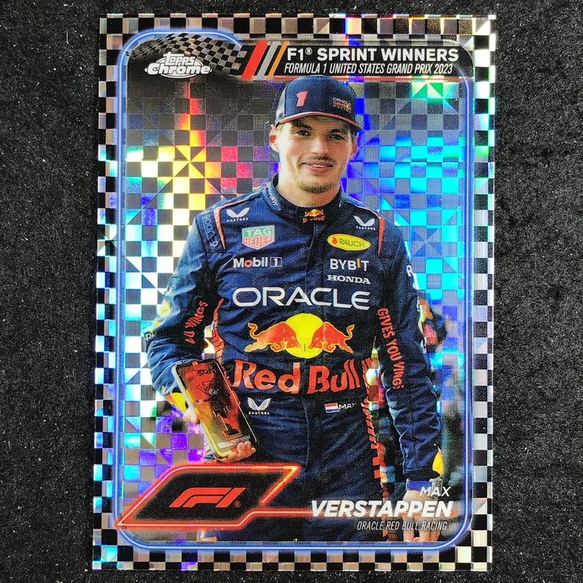 2024 Topps Chrome Formula 1 MAX VERSTAPPEN Base Checker Flag #152