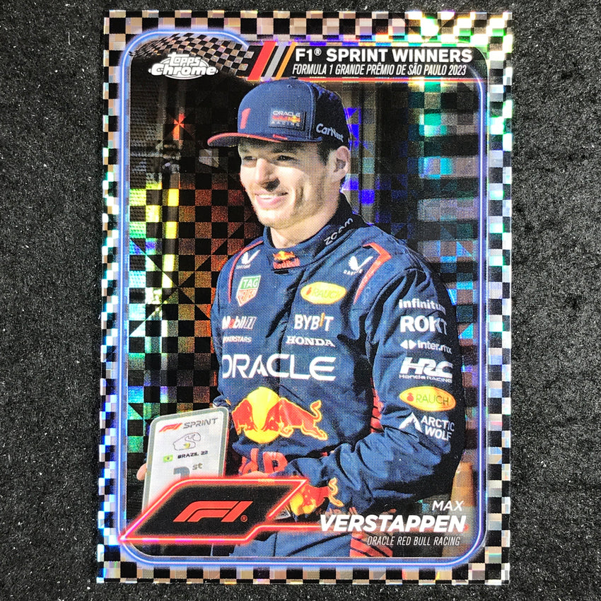 2024 Topps Chrome Formula 1 MAX VERSTAPPEN Base Checker Flag #153