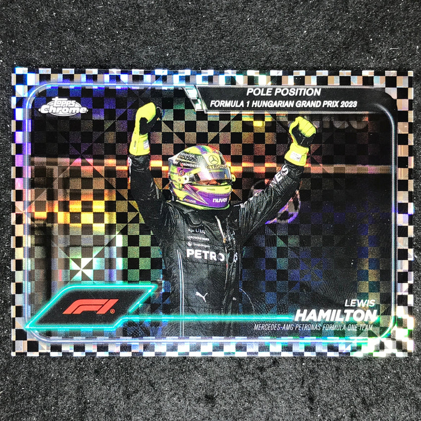 2024 Topps Chrome Formula 1 LEWIS HAMILTON Base Checker Flag #158