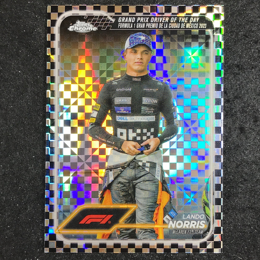 2024 Topps Chrome Formula 1 LANDO NORRIS Base Checker Flag #177