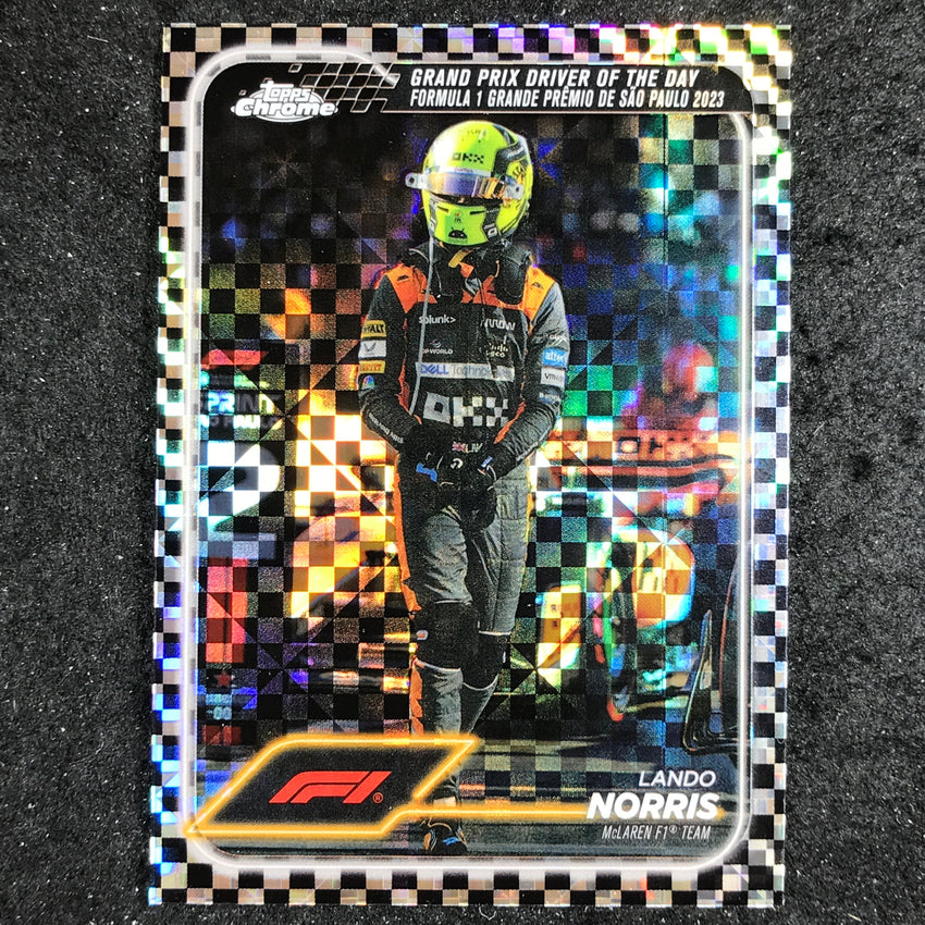 2024 Topps Chrome Formula 1 LANDO NORRIS Base Checker Flag #178
