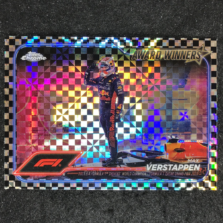 2024 Topps Chrome Formula 1 MAX VERSTAPPEN Base Checker Flag #183