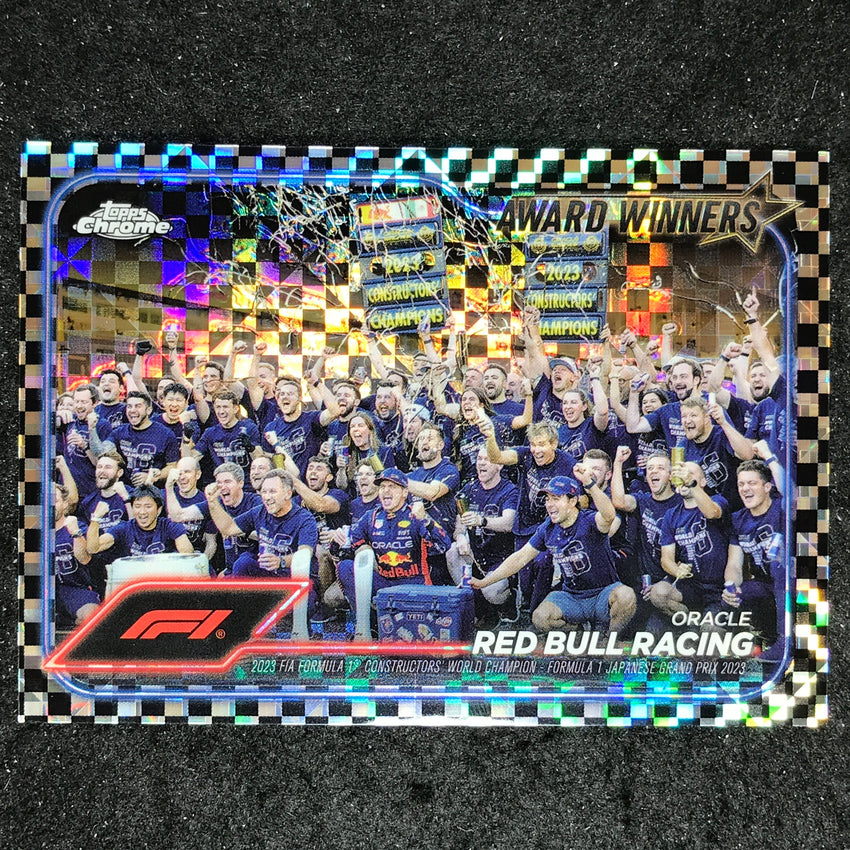 2024 Topps Chrome Formula 1 ORACLE RED BULL RACING Base Checker Flag #184