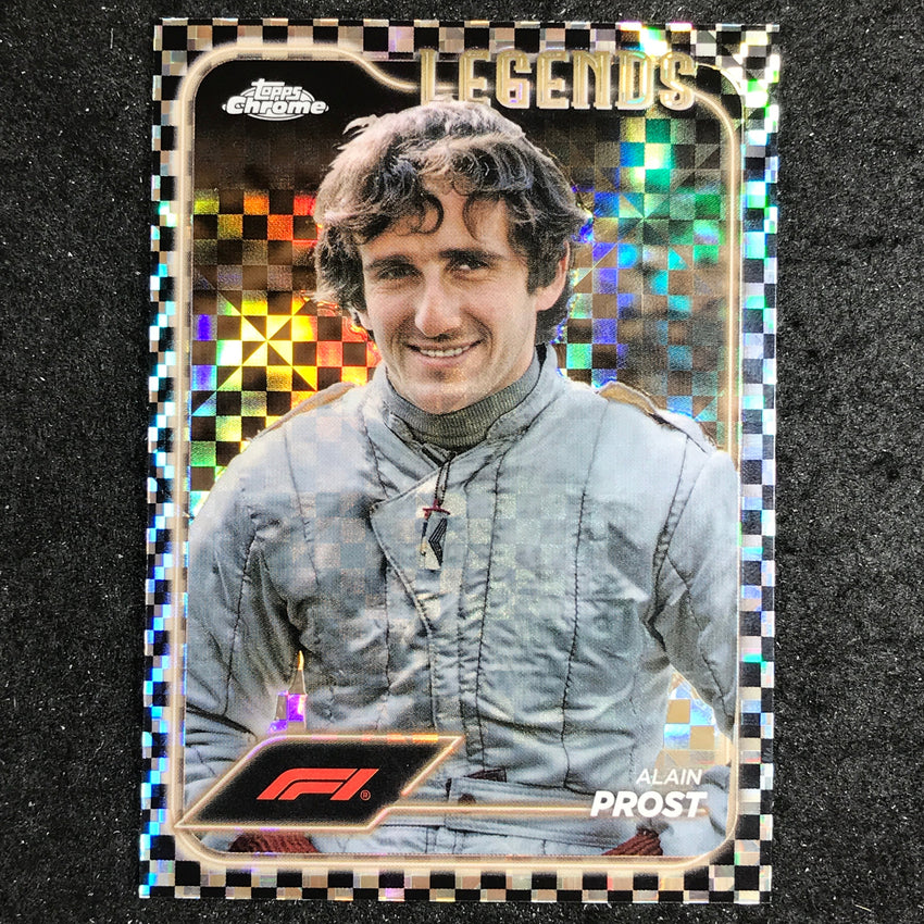 2024 Topps Chrome Formula 1 ALAIN PROST Base Checker Flag #190