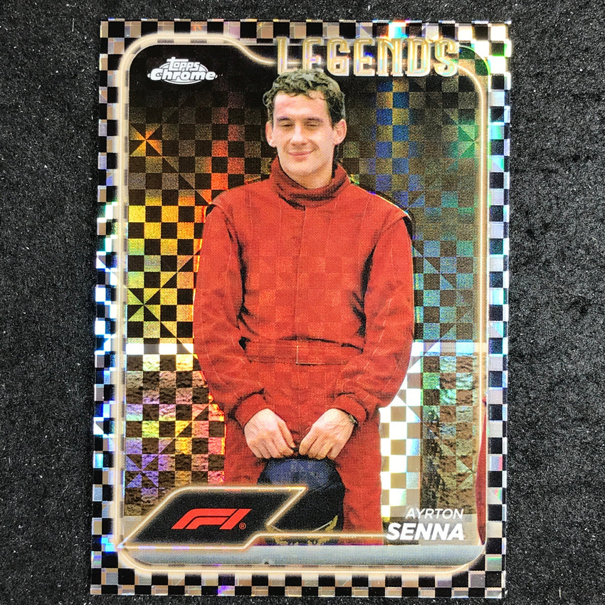 2024 Topps Chrome Formula 1 AYRTON SENNA Base Checker Flag #193