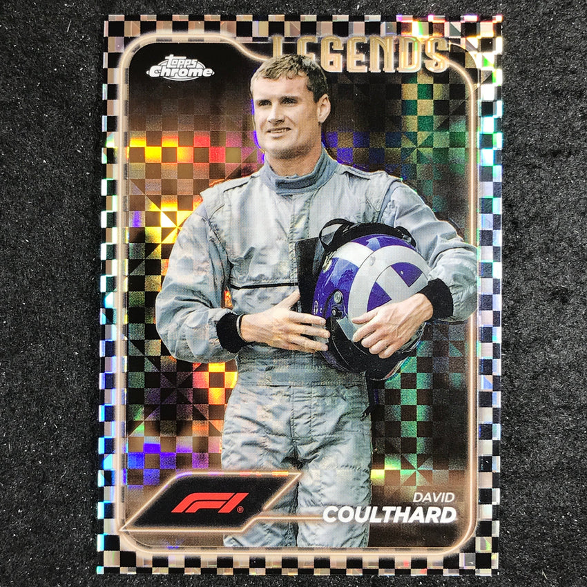 2024 Topps Chrome Formula 1 DAVID COULTHARD Base Checker Flag #196