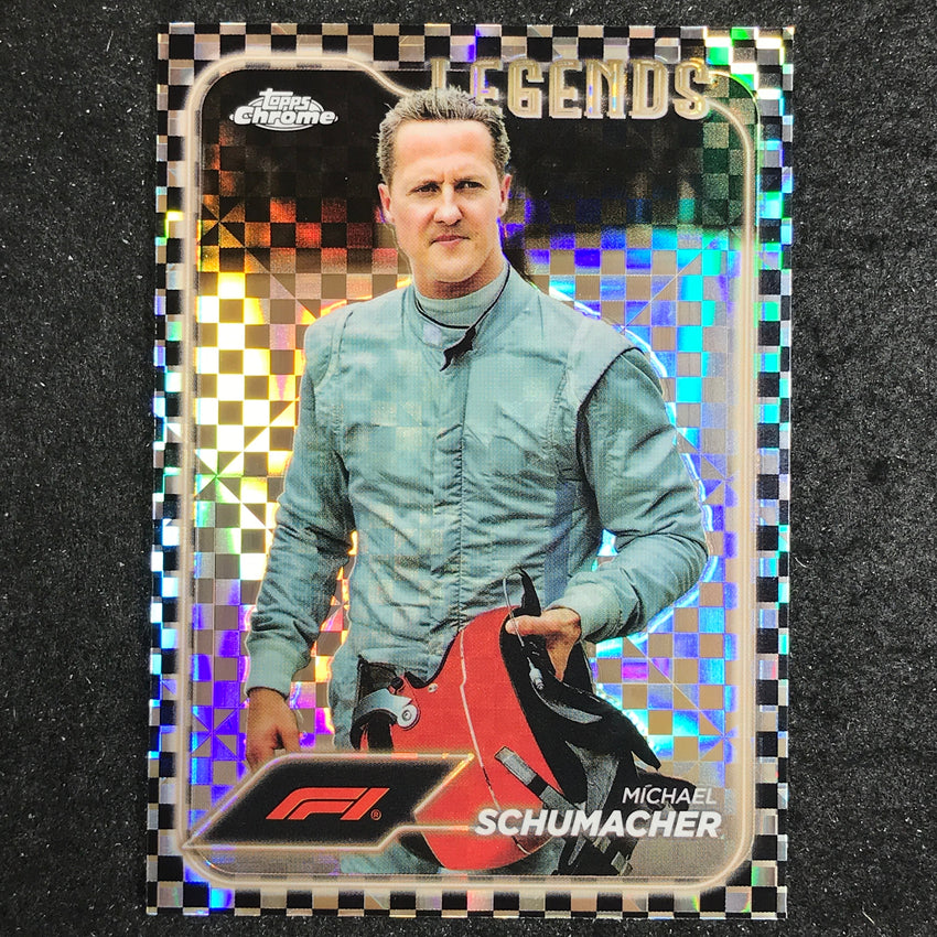2024 Topps Chrome Formula 1 MICHAEL SCHUMACHER Base Checker Flag #197