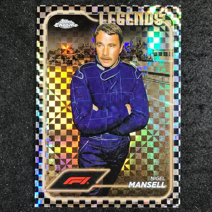 2024 Topps Chrome Formula 1 NIGEL MANSELL Base Checker Flag #199