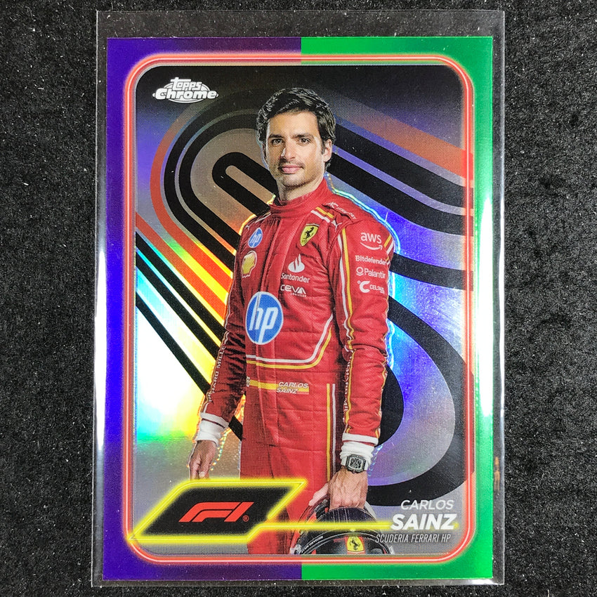 2024 Topps Chrome Formula 1 CARLOS SAINZ Base Purple Green #4