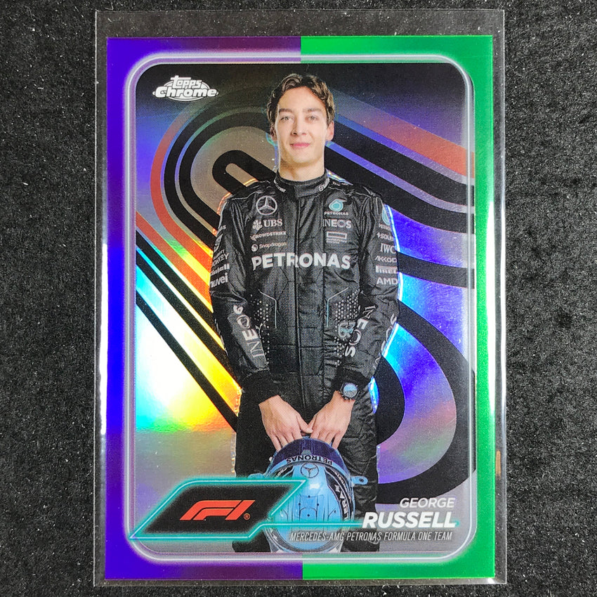 2024 Topps Chrome Formula 1 GEORGE RUSSELL Base Purple Green #5