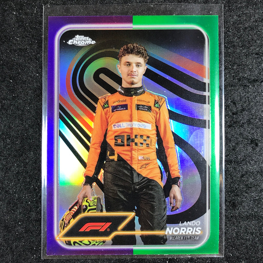 2024 Topps Chrome Formula 1 LANDO NORRIS Base Purple Green #7
