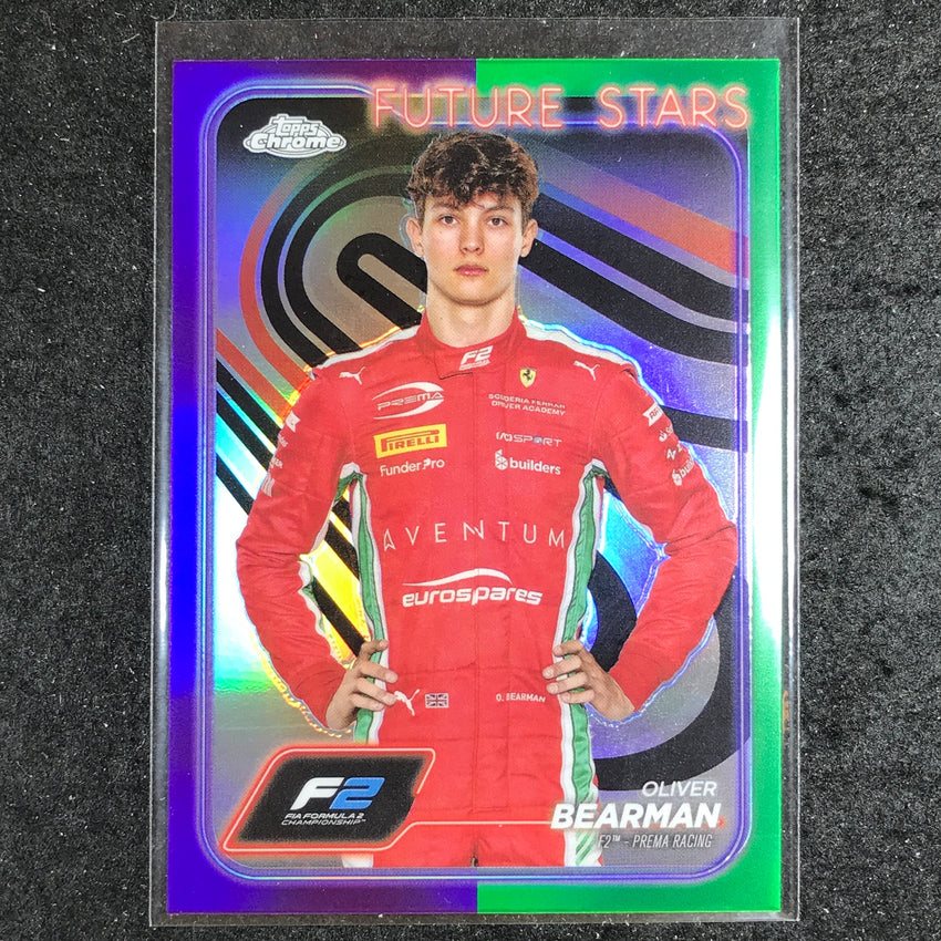 2024 Topps Chrome Formula 1 OLIVER BEARMAN Base Purple Green #21