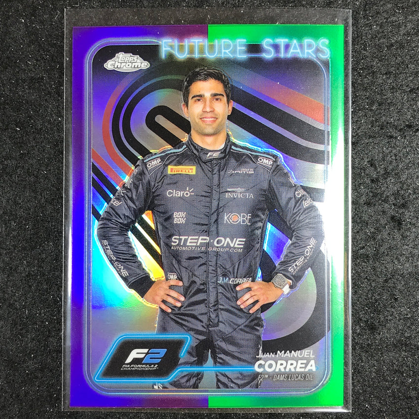 2024 Topps Chrome Formula 1 JUAN MANUEL CORREA Base Purple Green #34