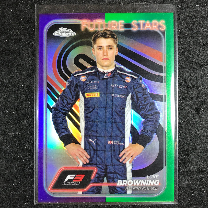 2024 Topps Chrome Formula 1 LUKE BROWNING Base Purple Green #55