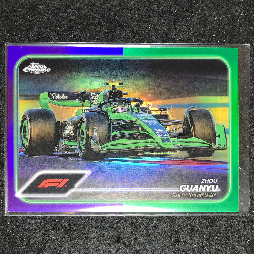 2024 Topps Chrome Formula 1 ZHOU GUANYU Base Purple Green #86