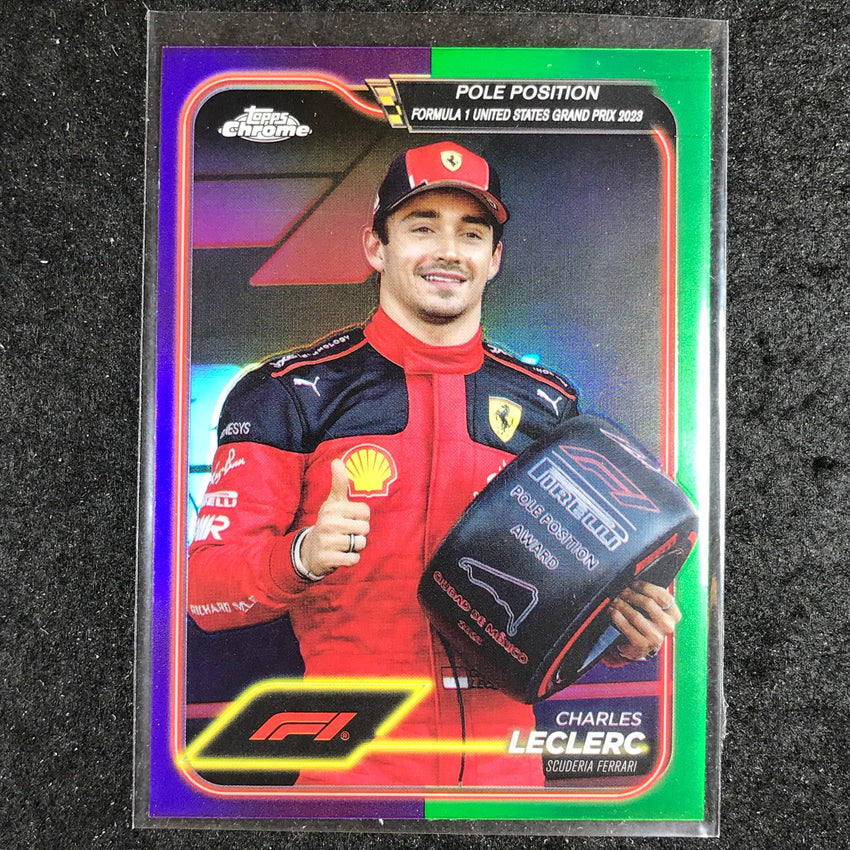 2024 Topps Chrome Formula 1 CHARLES LECLERC Base Purple Green #155