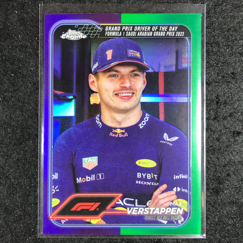 2024 Topps Chrome Formula 1 MAX VERSTAPPEN Base Purple Green #160