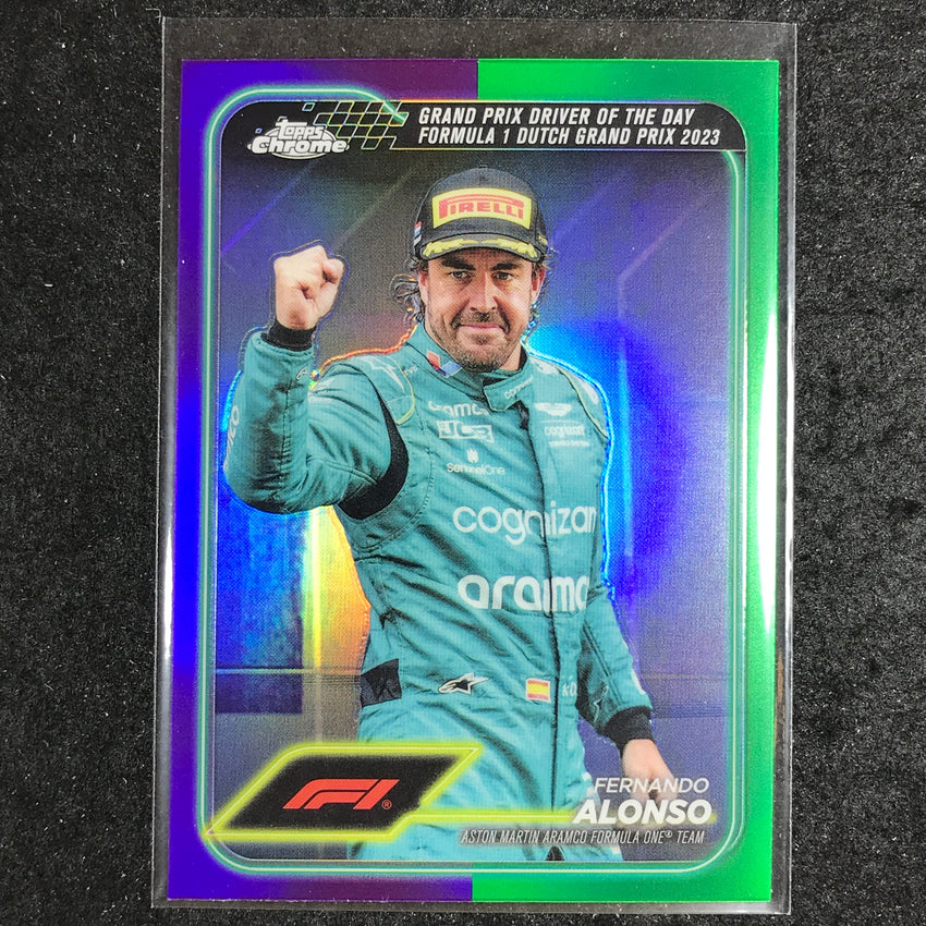 2024 Topps Chrome Formula 1 FERNANDO ALONSO Base Purple Green #171
