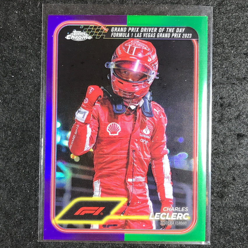 2024 Topps Chrome Formula 1 CHARLES LECLERC Base Purple Green #179