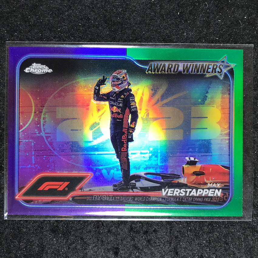 2024 Topps Chrome Formula 1 MAX VERSTAPPEN Base Purple Green #183