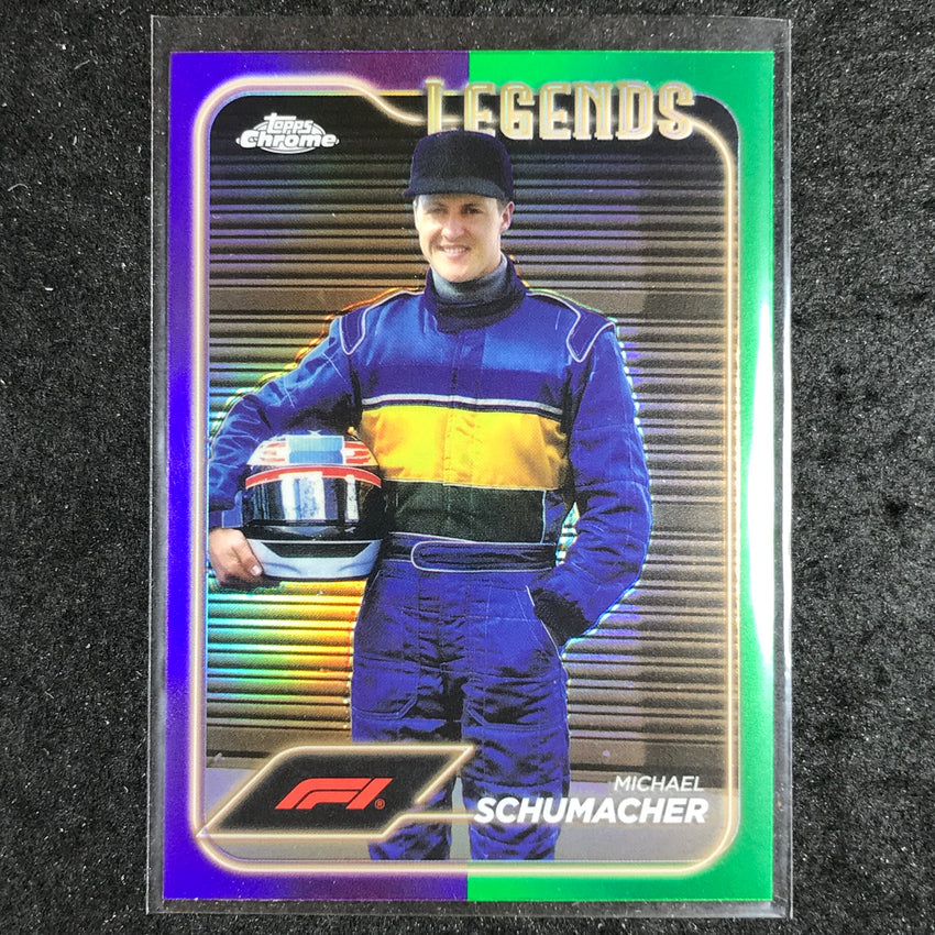 2024 Topps Chrome Formula 1 MICHAEL SCHUMACHER Base Purple Green #187