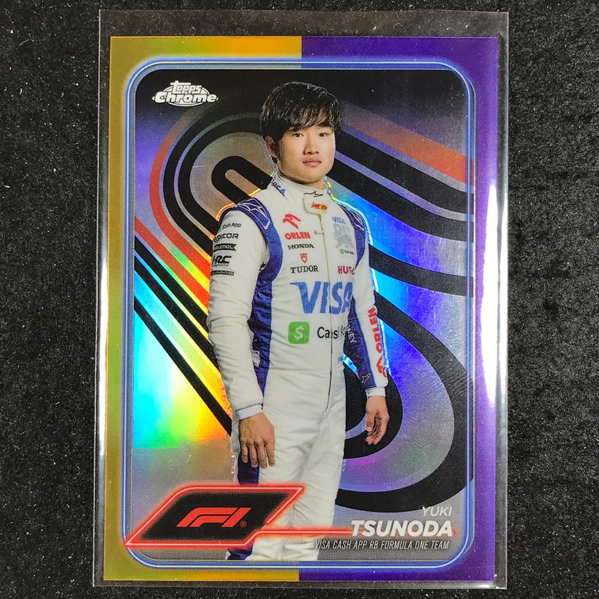 2024 Topps Chrome Formula 1 YUKI TSUNODA Base Gold Purple #17