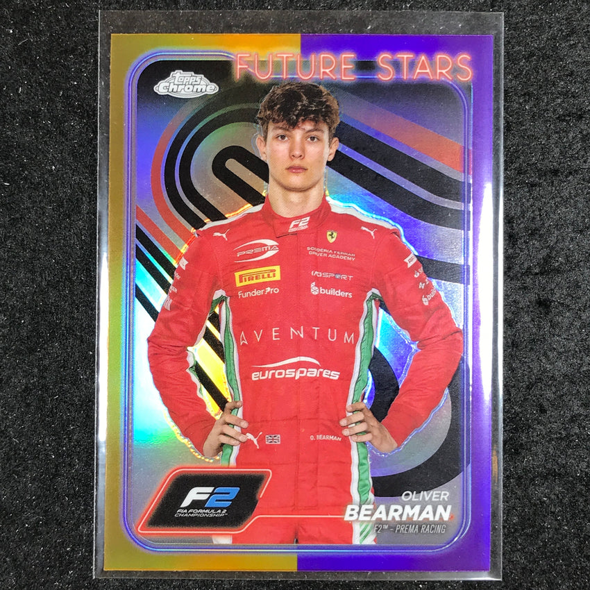 2024 Topps Chrome Formula 1 OLIVER BEARMAN Base Gold Purple #21
