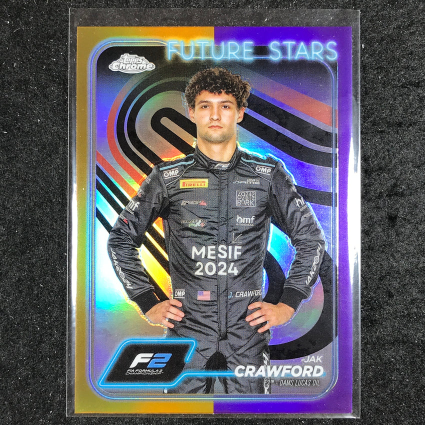 2024 Topps Chrome Formula 1 JAK CRAWFORD Base Gold Purple #33