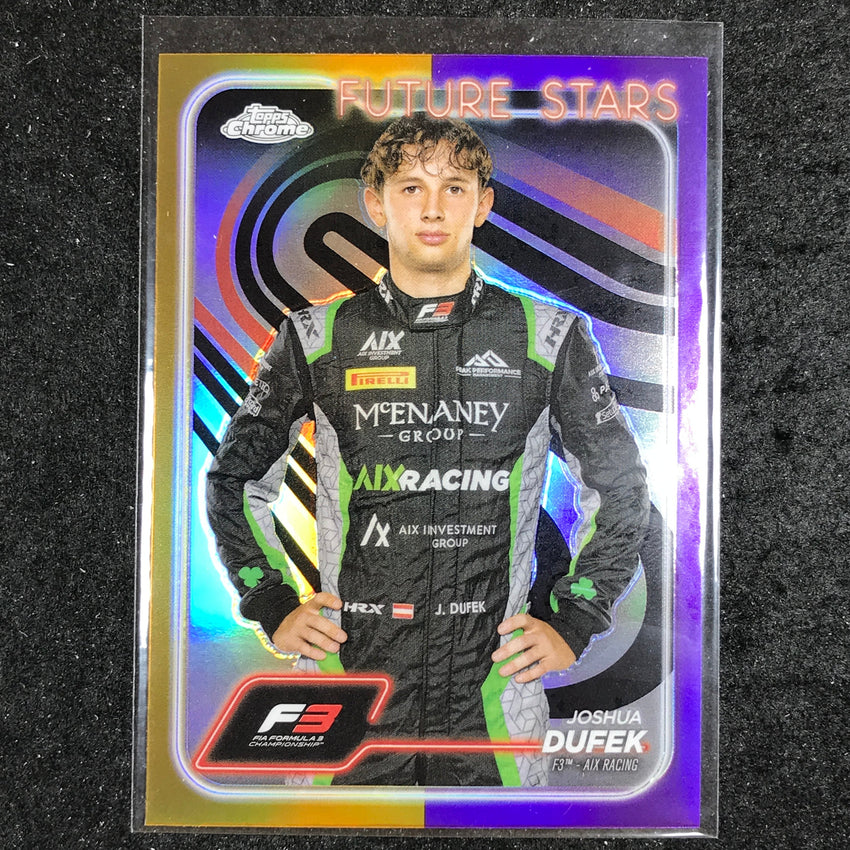 2024 Topps Chrome Formula 1 JOSHUA DUFEK Base Gold Purple #69