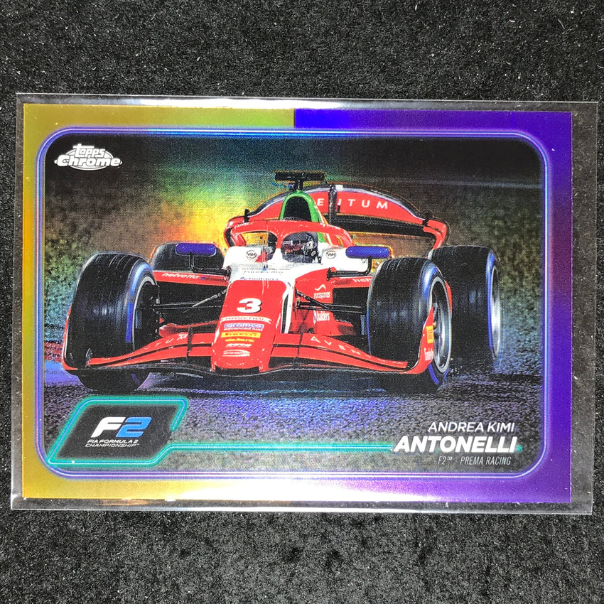 2024 Topps Chrome Formula 1 ANDREA KIMI ANTONELLI Base Gold Purple #94