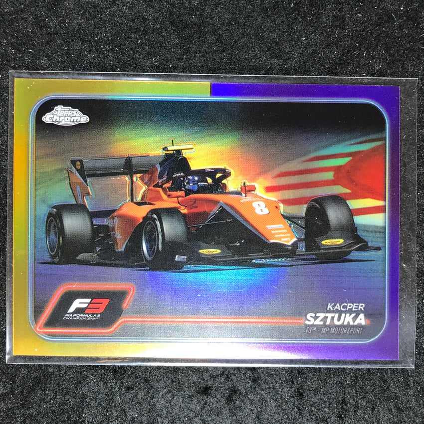 2024 Topps Chrome Formula 1 KACPER SZTUKA Base Gold Purple #122