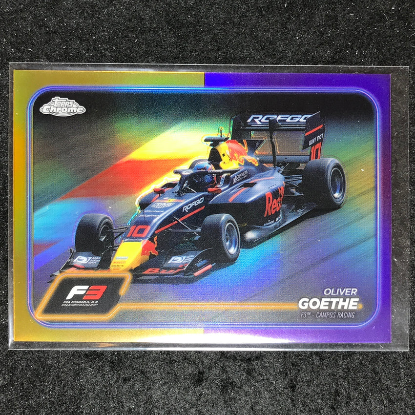 2024 Topps Chrome Formula 1 OLIVER GOETHE Base Gold Purple #124