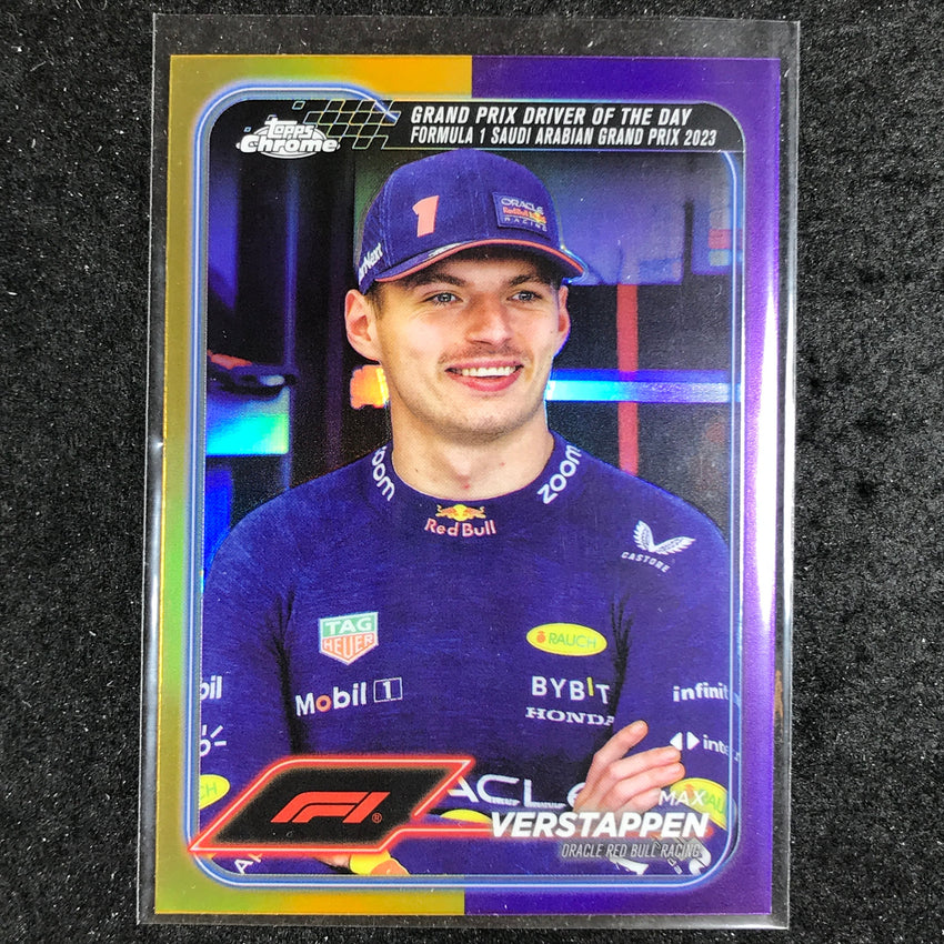 2024 Topps Chrome Formula 1 MAX VERSTAPPEN Base Gold Purple #160